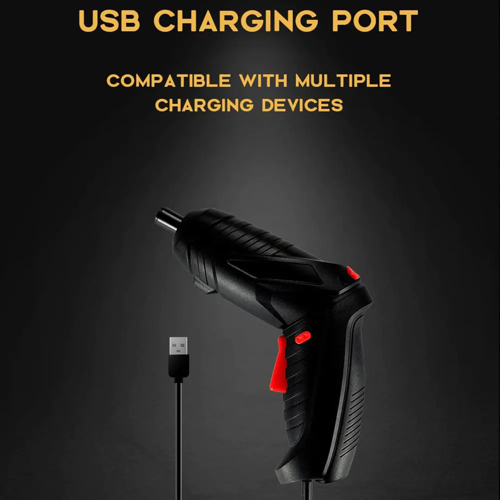 Electrical Screwdriver 3.6V Portable USB Charging Cordless Rechargeable Hand Cordless Practical Drill Power Supplies Power Tools