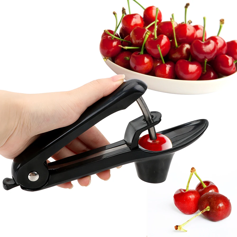 Fast Remove Cherry Pitter Olives Go Nuclear Device Stainless Steel ABS Plastic Fruits Gadgets Tools Cherry Core Seed Remover
