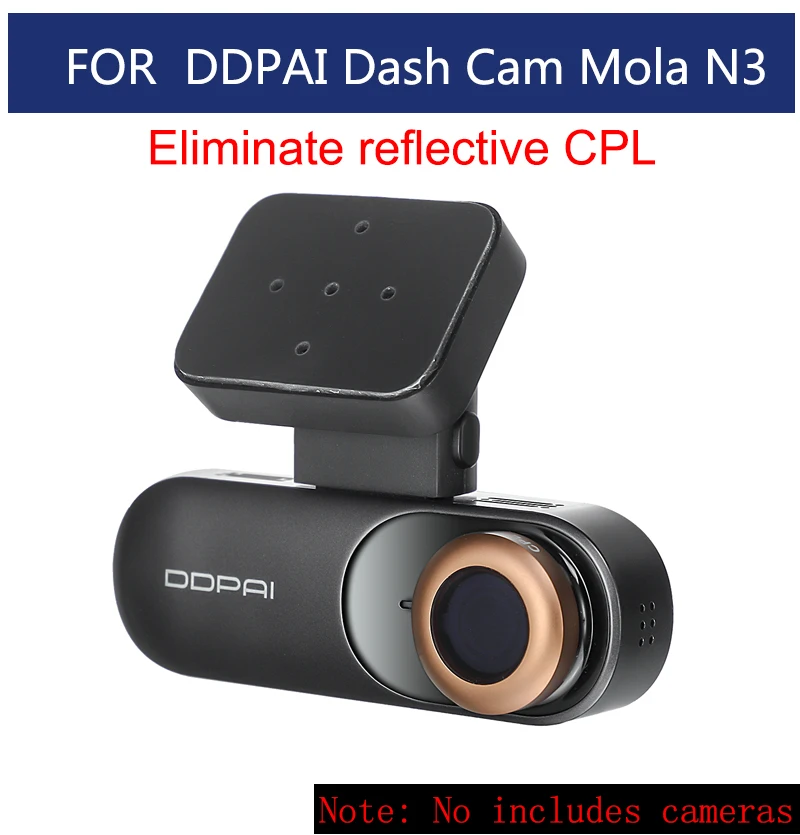 

Круговой поляризационный фильтр для камеры DDPAI Dash Cam Mola N3 N3 pro CPL xiao mi DDPAI Dash Cam N3