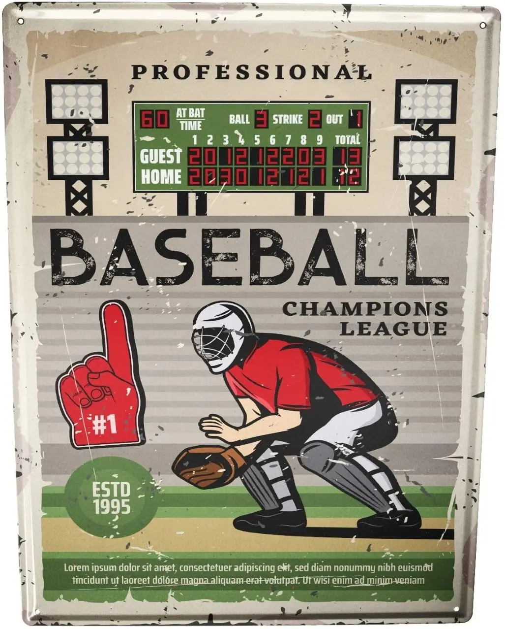 Since 2004, metal posters, baseball nostalgia