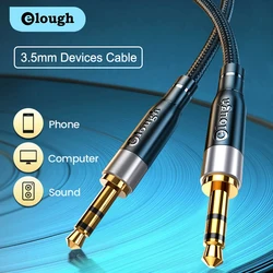 Elough AUX kabel Jack 3.5mm kabel Audio 3.5 MM Jack kabel głośnikowy do słuchawek samochodowych Xiaomi Redmi 5 Plus przedłużacz głośnika