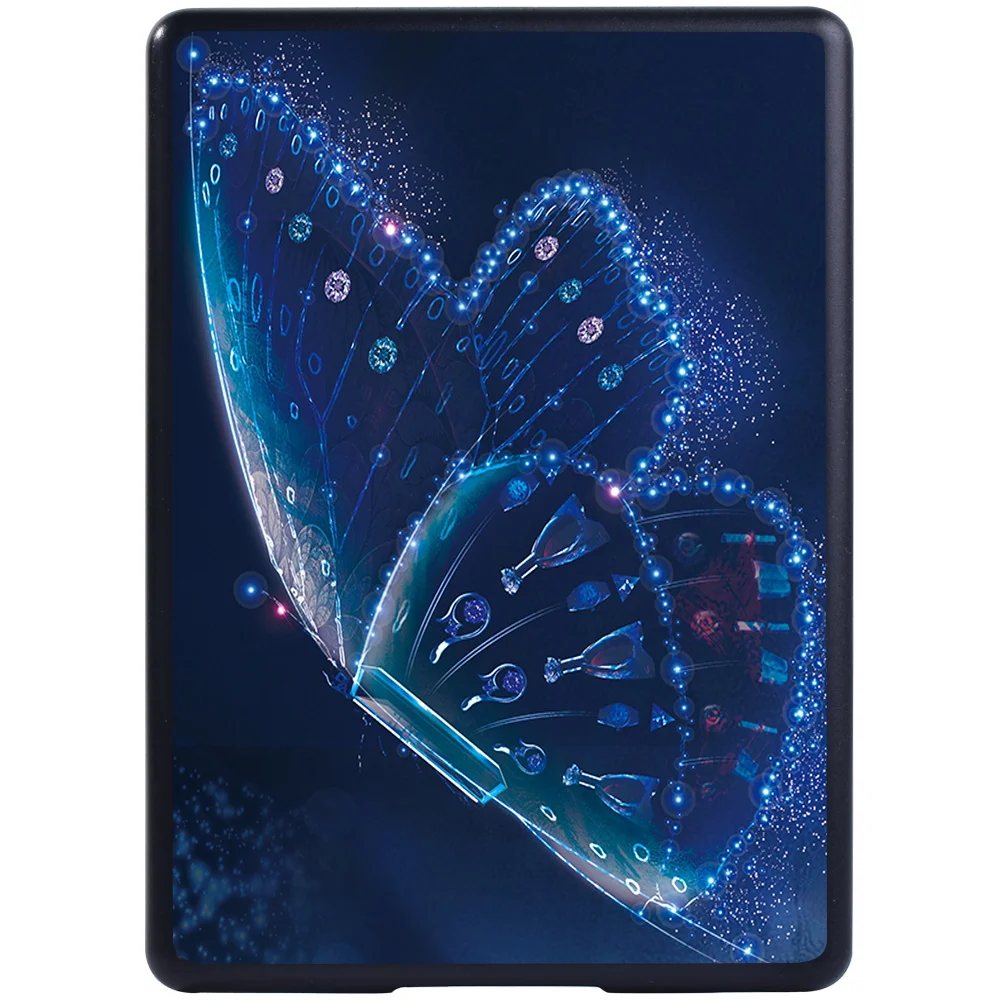 Case For Kindle 8/10 /Kindle Paperwhite 1 2 3 4 - Printed Butterfly Hard Shockproof Protective Shell Cover + Stylus