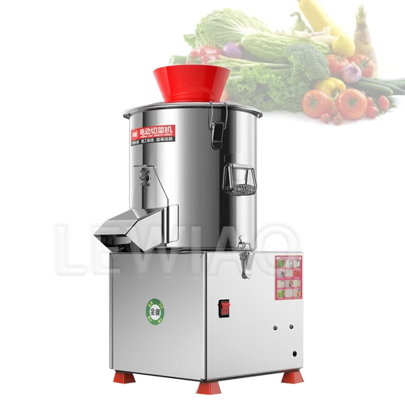 Triturador elétrico multifuncional automático, máquina comercial de partículas de alimentos, corte de legumes picados, equipamento