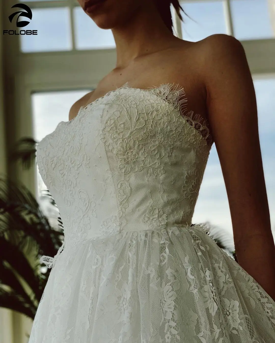 Robe de mariée courte en dentelle, Simple, sans manches, ligne a, Chic, sur mesure, bon marché, nouvelle collection, 2021