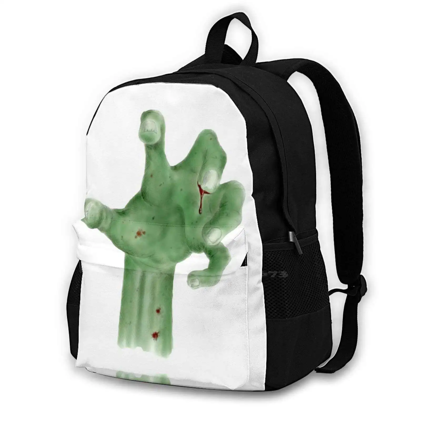 Zombie Hand Pattern Design Bag Student'S Backpack The Walking Dead Zombie Land Hand Blood Dead Island Left 4 Dead 28 Days Later