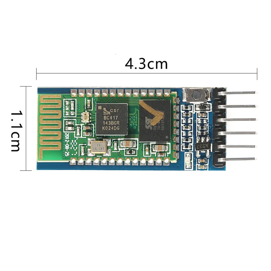 New Hc05 Hc-05 Master-slave 6pin 6 Pin Jy-mcu Anti-reverse Integrated Bluetooth Serial Pass-through Module Wireless Serial