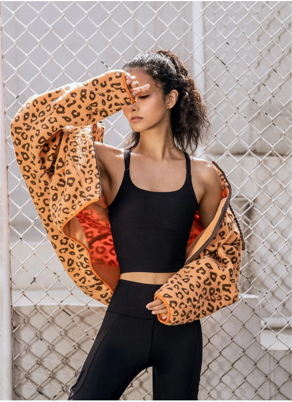 2021 nuova giacca di lana di agnello con stampa leopardata inverno spesso caldo piumino di cotone cappotto donna Casual giacca allentata donna cappotti invernali