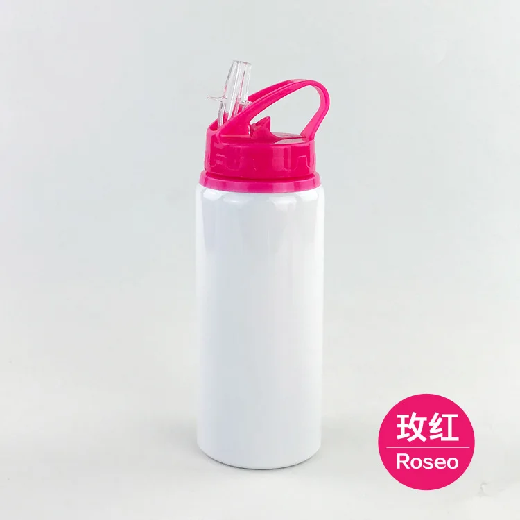 Sublimation Blank Logo Print 600ml water bottle Wide Mouth Drink bottles Sports travel Clear Matte Portable Drinkingwear