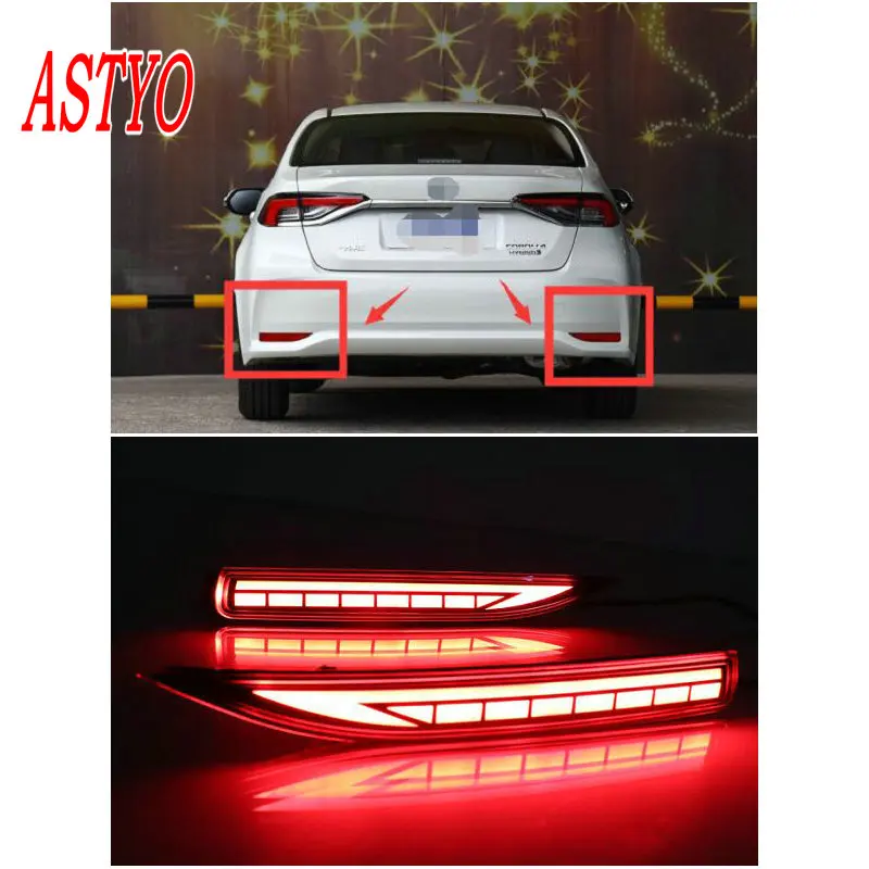 ASTYO  Car LED Rear Bumper Light/rear fog lamp/Brake Light for Toyota Corolla Sedan 2019 2020