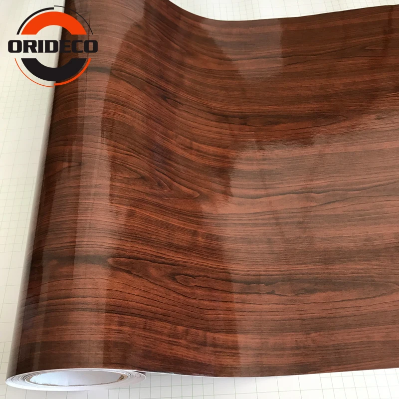 

50cm*2M/3M Glossy Auto Interior Wooden Textured Grain Vinyl Wrap Hot Design Wood Sticker Decals For Iphone Laptop Furniture