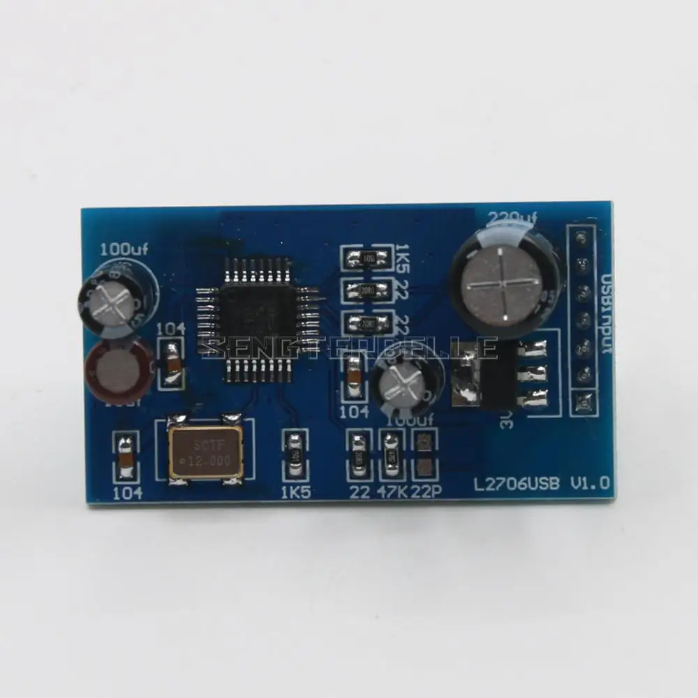 Pcm2706 placa secundária usb 44.1k 48k 16bit para decodificador dac
