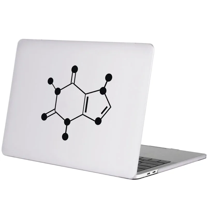 Caffeine Molecular Formula Vinyl Laptop Sticker for Macbook Pro 16  Air 13 Retina 14 15 Inch Mac iPad Cover Skin Notebook Decal