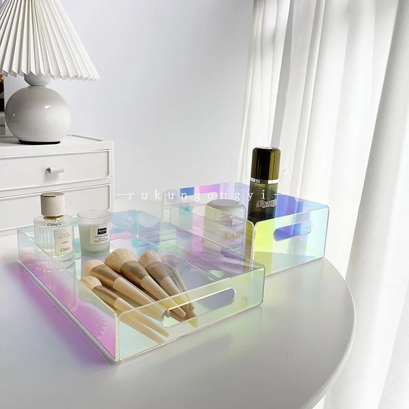 File received desk  office desktop organizer Tray Clear Cosmetic Storage Collection Container Acrylic Makeup storage drawers