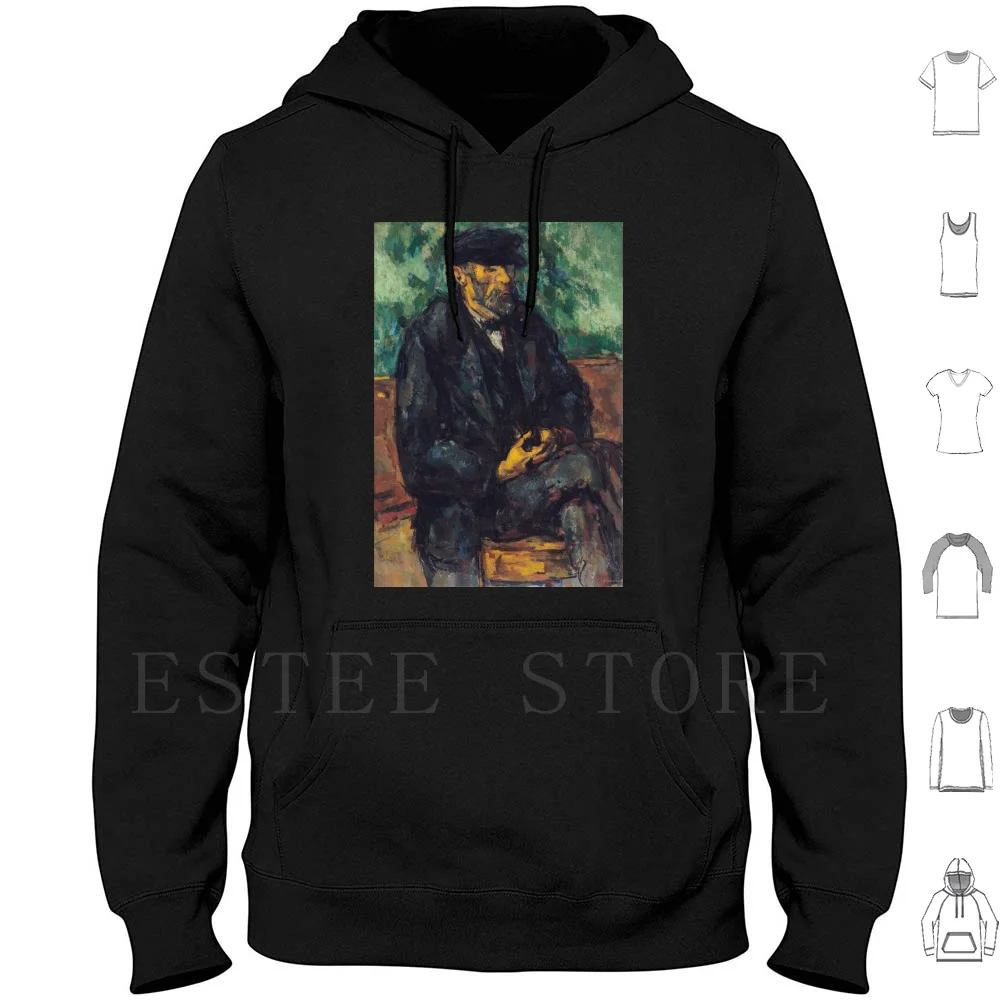 The Gardener Vallier ( 1906 ) By Paul Cézanne. Hoodies Long Sleeve Portrait Man Happy Mens Adult Guy Face Handsome