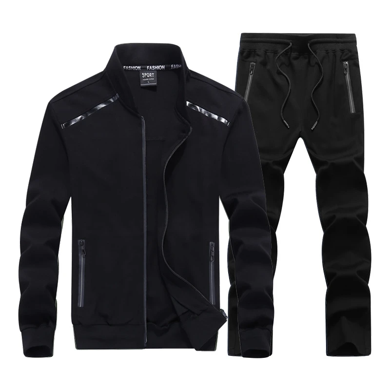 Conjunto de ropa deportiva para hombre, chándal de 2 piezas, Tops, pantalones de gran tamaño, sudadera con sobrepeso, pantalones de chándal