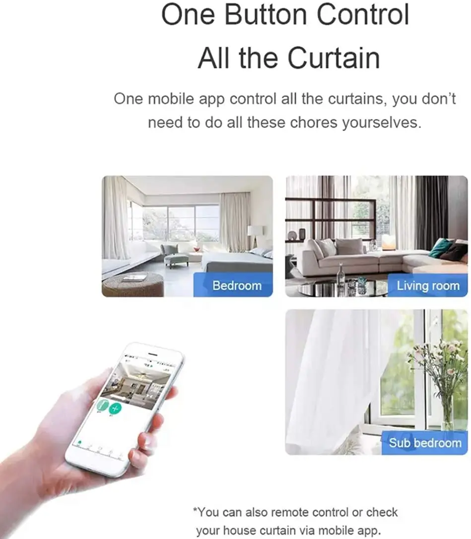 Tuya WiFi Smart Smart Curtain Motor, Ultra Quiet, Electric Wireless Remote Control, Voice Control Tools, Alexa, Google Home