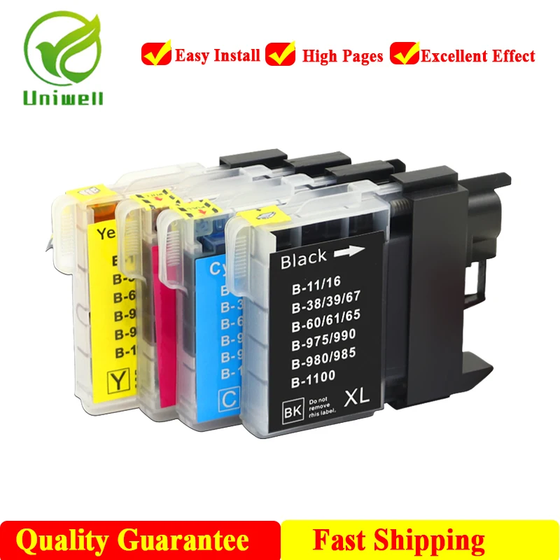 LC11 LC38 LC39 LC65 LC975 LC980 LC985 LC1100 New Comatible Ink cartridge For Brother DCP-390CN DCP-395CN DCP-535CN DCP-585CW