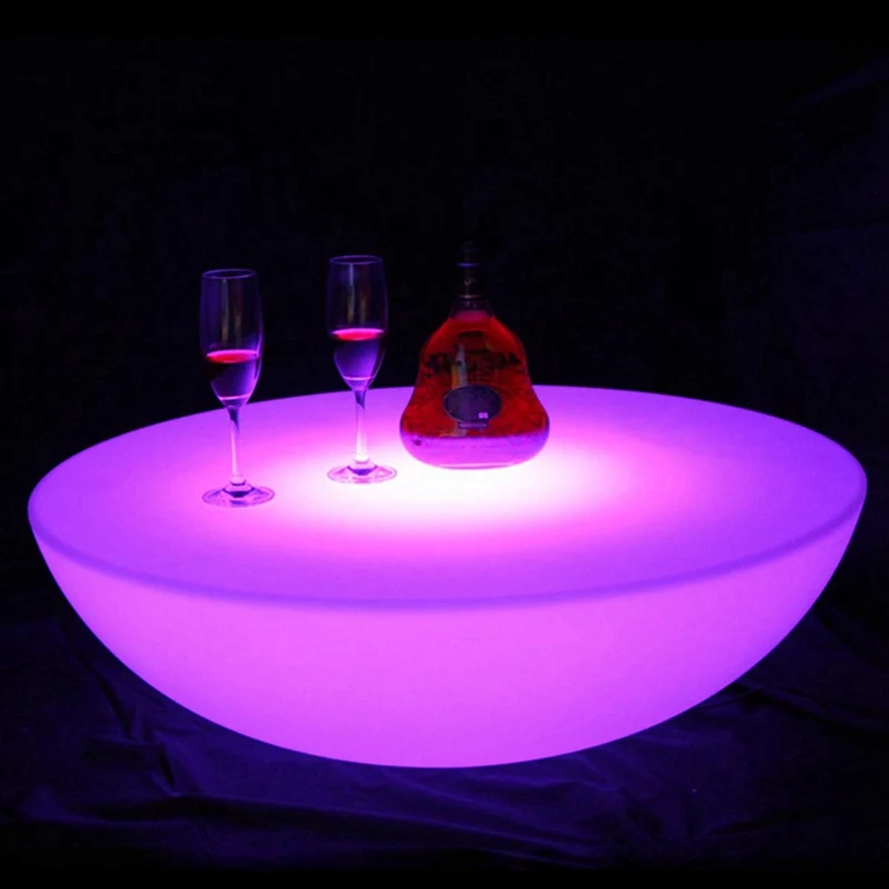 Skybesstech Diameter 31.50inch * Height 8.66In Waterproof LED Coffee Table Color Changing Bar Furniture SK-LF17 (D80*H22cm) 1pc