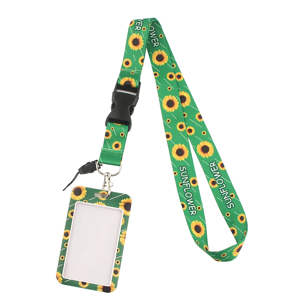 DZ1351 Hidden Disabilities Sunflower Lanyard Id Badge Holder Keychain ID Card Pass Gym Mobile Badge Holder Key Holder Key Rings