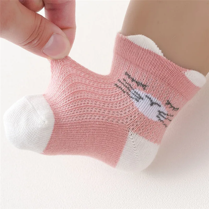 6 Pairs /lot 0 to 24M Summer Short Socks For Baby Cute Animal Newborn Infants Socks Extreme Soft Socks On Girls Boys Spring