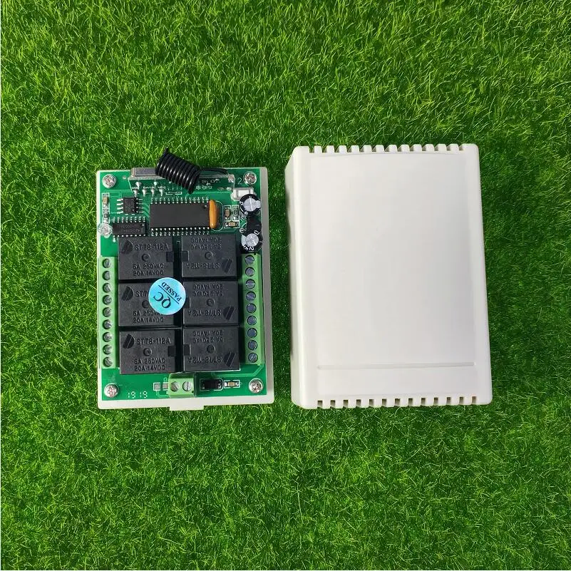 Universal 433mhz DC 12V 6 ช่อง RF ไร้สายวิทยุรีโมทคอนโทรลระบบเครื่องส่งสัญญาณ 100m