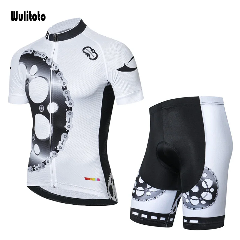 WULITOTO Outdoor summer Short Sleeve set MTB Cycling Jersey Bicycle Top Shirt For Men