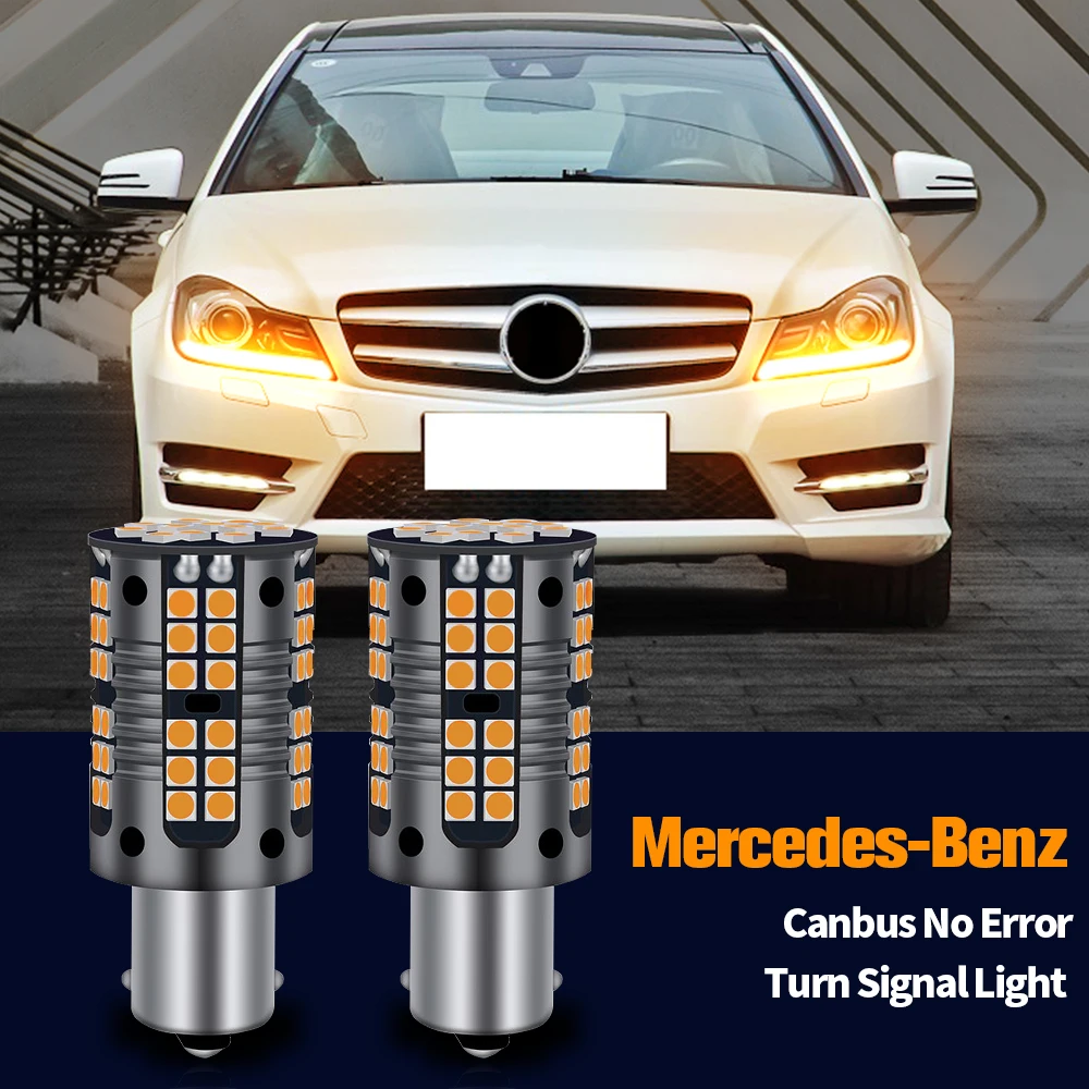 

2x LED Turn Signal Light PY21W BAU15S Canbus For Mercedes Benz W246 W242 W245 W203 W204 S203 S204 W211 W212 S211 W220 C215 R171