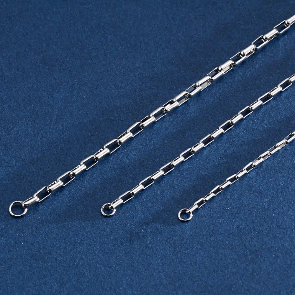 2/2.5/3mm Simple Link Chain Bracelet For Men Boys Stainless Steel Daily Deco Jewelry