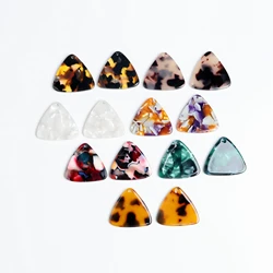 Tortoise Shell Earring Charms,Acetate Stick Charms,Triangle Shaped pendant,Earrings Part, 22mm x 24mm,ACE202