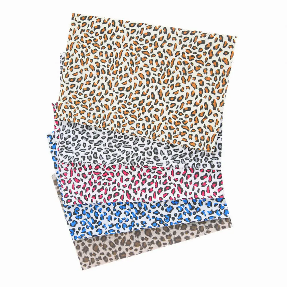 25*25cm Leopard Animal Printed 100%Cotton Plain Fabric Patchwork for DIY Sewing Handmade Clothing Pillow Home Textile Decoration