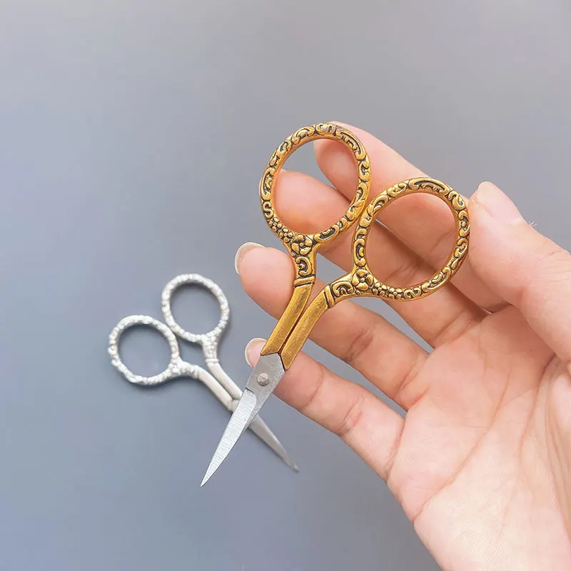 1Pcs European Retro Scissor handicraft Embroidery Fabric Cross stitch Classic Vintage Antique Craft Sewing Tailor Scissor Sewing