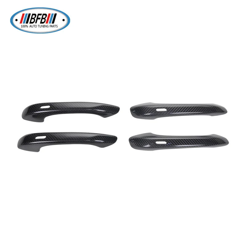 

BFB 4PCS Outside Door Handle Cover With Key Holes Trims Dry Carbon Auto Outer Exterior Cover For Porsche Cayenne 2018+