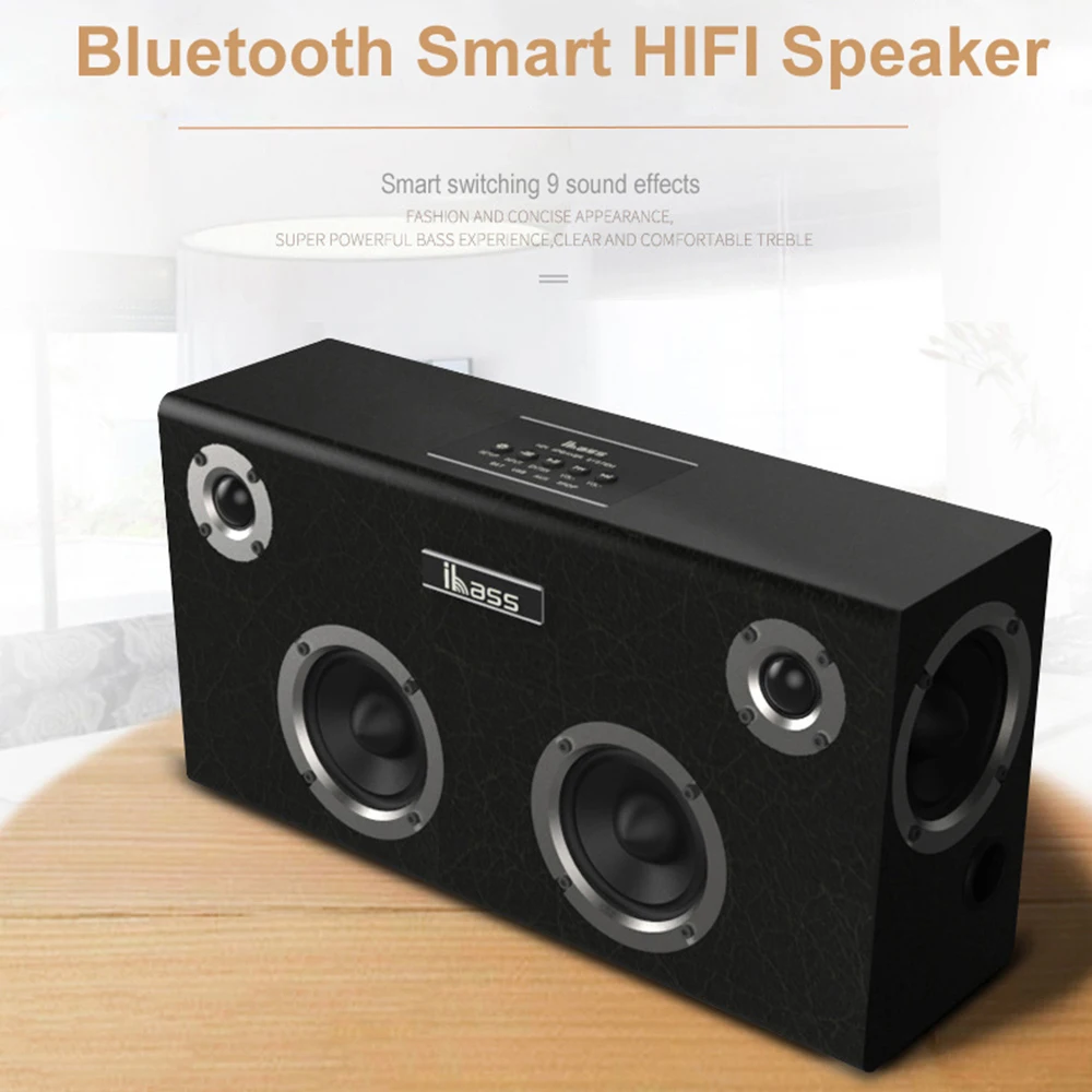 

IBASS GaGa Bluetooth Speaker Car Outdoor Home 6-unit Speaker Wooden Speaker TV Computer Audio support Cell Phone Coaxial AUX USB