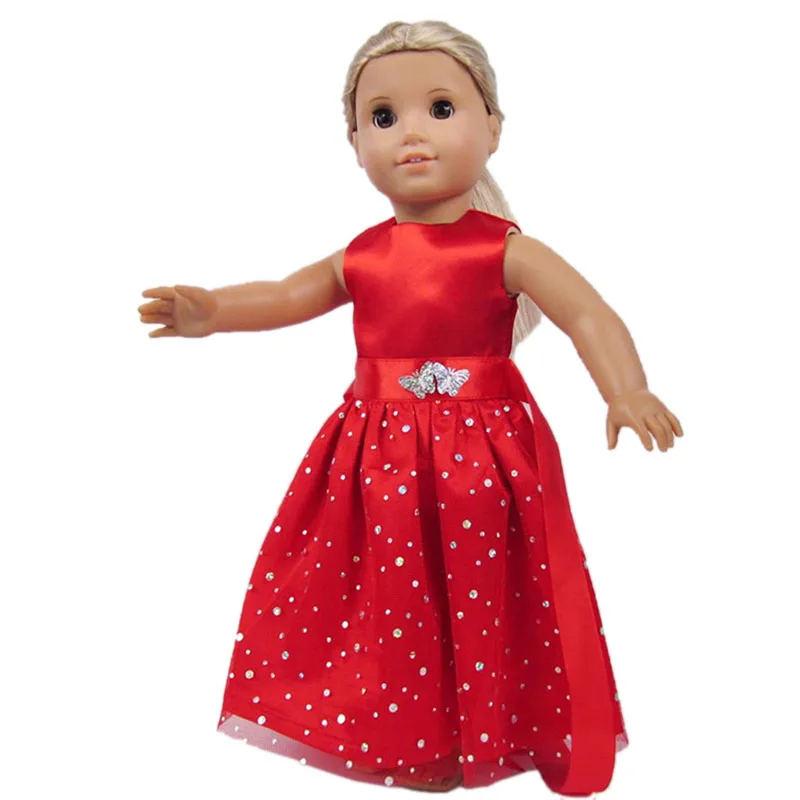 Doll Clothes 15 Princess Dress For 18 Inch American Doll Girls & 43 cm Reborn Baby Doll,Our Generation Accessories kids Toy Gift