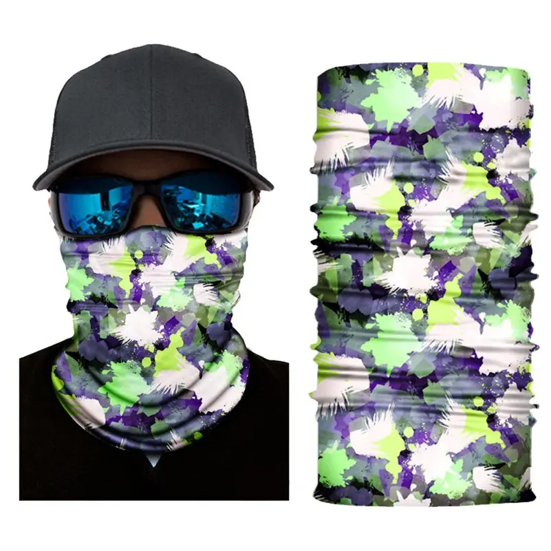 Alta elástica colorido sem costura bandana balaclava velo pescoço buff ciclismo pesca balaclava masculino feminino cachecol tubo rosto escudo