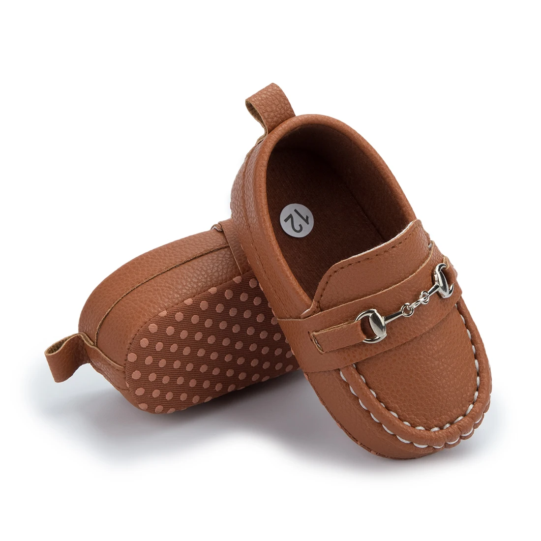 Newborn Baby Shoes Pu Leather Cotton Soft Sole Flat Non-Slip Solid Color Boy Girl Crib Shoes Infant First Walker Toddler Shoes