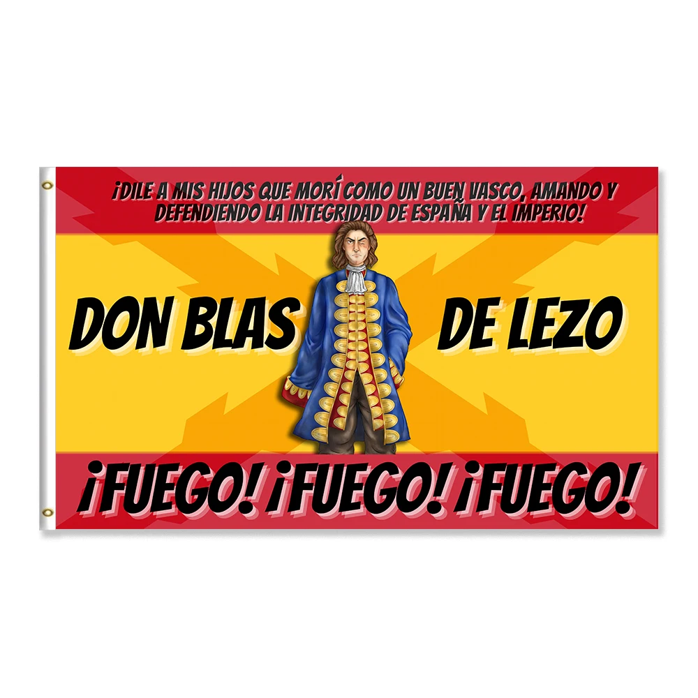 Флаг Испании, Испанская империя с крестом бордового цвета, Blas de Lezo Fire IFUEGO, баннер 3x5FT 100D, полиэстер