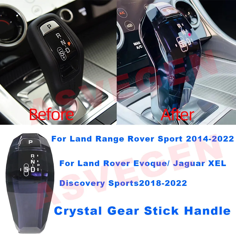 

Crystal Gear Stick Knob Handle For Land Range Rover Sports Land Rover Evoque Jaguar XEL Discovery Sports 2018-2022