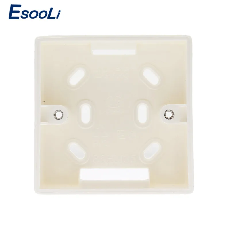 EsooLi 86X86 PVC Thickening Junction Box Wall Mount Cassette External mounting box uitable for 86 standard switch and socket