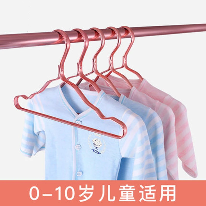 10pcs/lot Metal Clothes Hangers fro Newborn Baby Nursery Baby Coat Hanger Laundry Use for Children's Shirts Pants