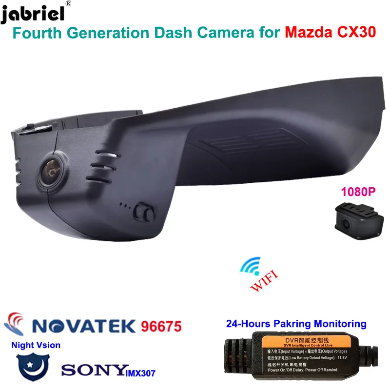 

Jabriel 1080P Auto Wifi Car dvr Dash cam video recorder Registrator rear camera for Mazda CX30 2016 2017 2018 2019 2020 2021