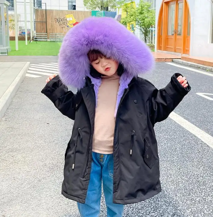 Kids Winter School Girls Children Clothing Boys Long Jacket Baby Girl Clothes Coat Snowsuit Outerwear Coat Parka