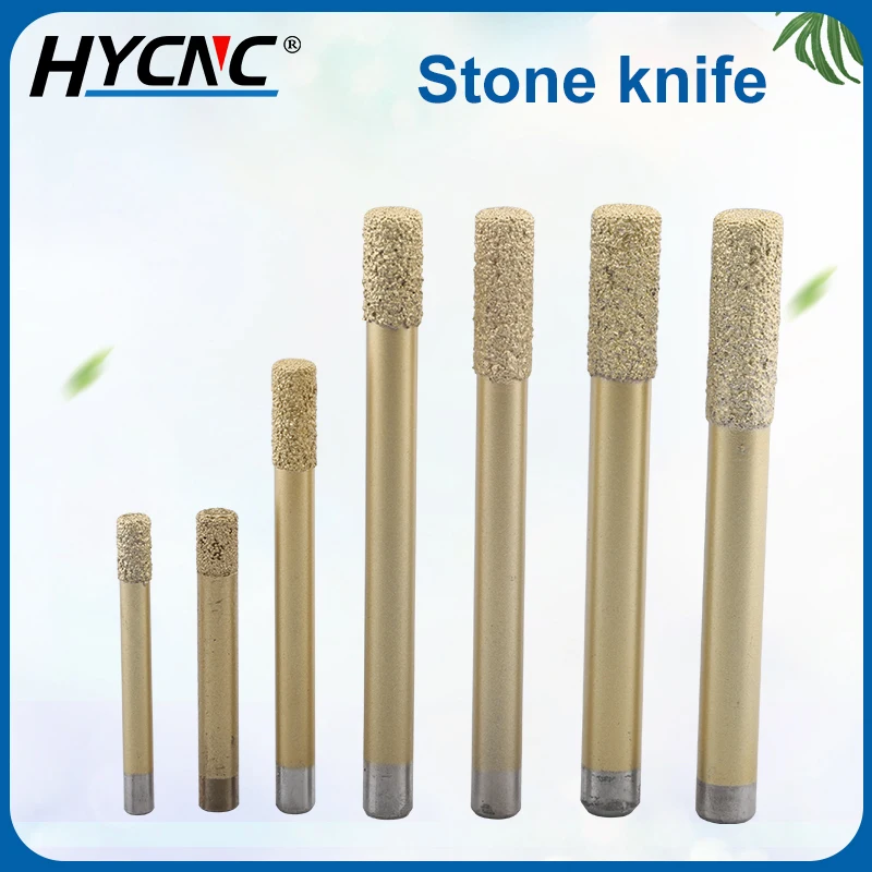 1pcs Flat Bottom Slotted Straight Knife Welding Sintering Granite Flat Head Drill Used For CNC Machine Tool Stone Carving Tools