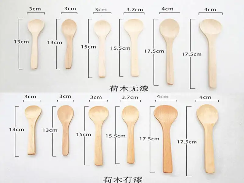 

500pcs/lot Condiment Utensil Wooden Coffee Spoon Small Spoon Kitchen Cooking Teaspoon Kids Ice Cream Tableware Tool 15~17.5cm