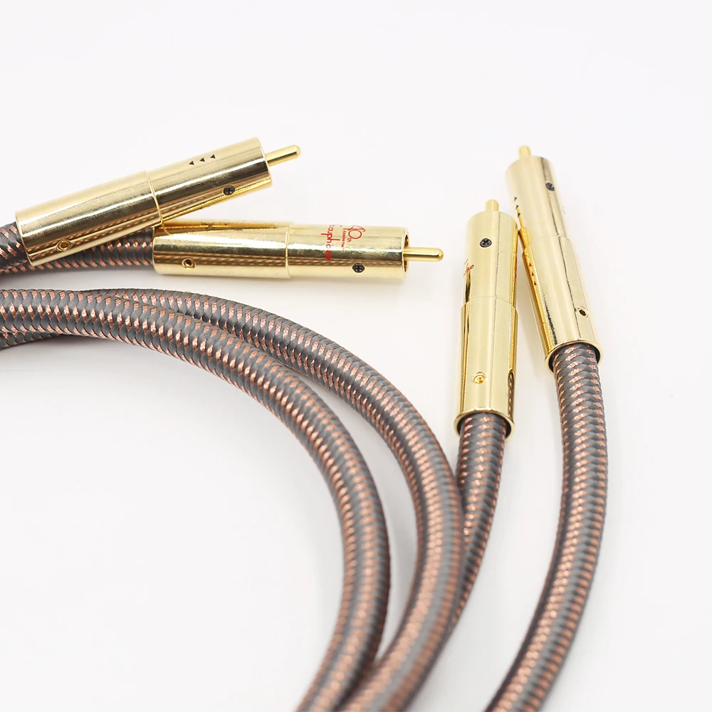 High Quality Hifi RCA Cable Accuphase 40th Anniversary Edition RCA Interconnect Audio Cable Gold Plated Plug