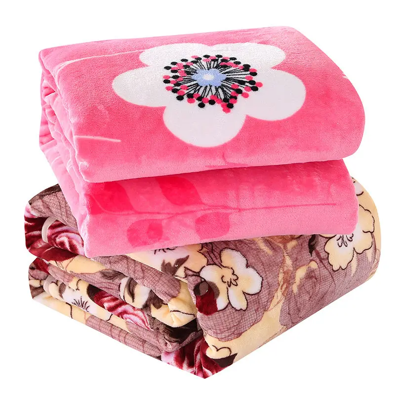 Blanket Super Soft Coral Velvet Blanket Double Bed Single Flannel Cover Blanket Air Conditioning Blanket (not include pillowcase