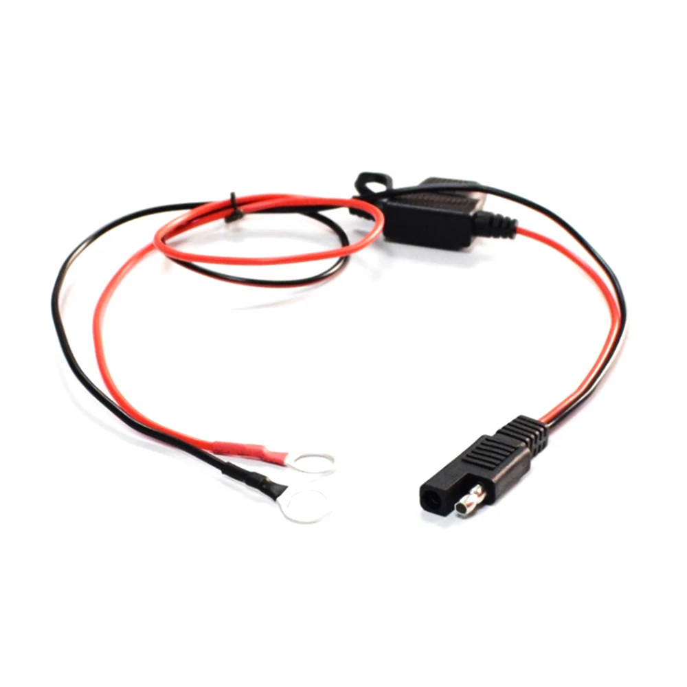 18AWG 0.75 Square 68CM 5A Insert fuse With Memory Recovery O-Type Terminal to SAE Plug Power Cord