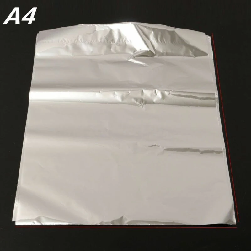 50Pcs A4 Golden Silver Red Hot Stamping Foil Paper Laminator Laminating Transfer on Elegance Lasers Printer Craft Paper