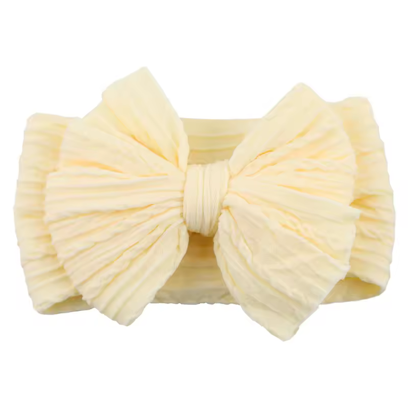 Solid Cable Bow Baby Headband for Child Nylon Layers Headwear Kids Elastic Turban Headwraps Newborn Boys Girls Hair Accessories - Image 25