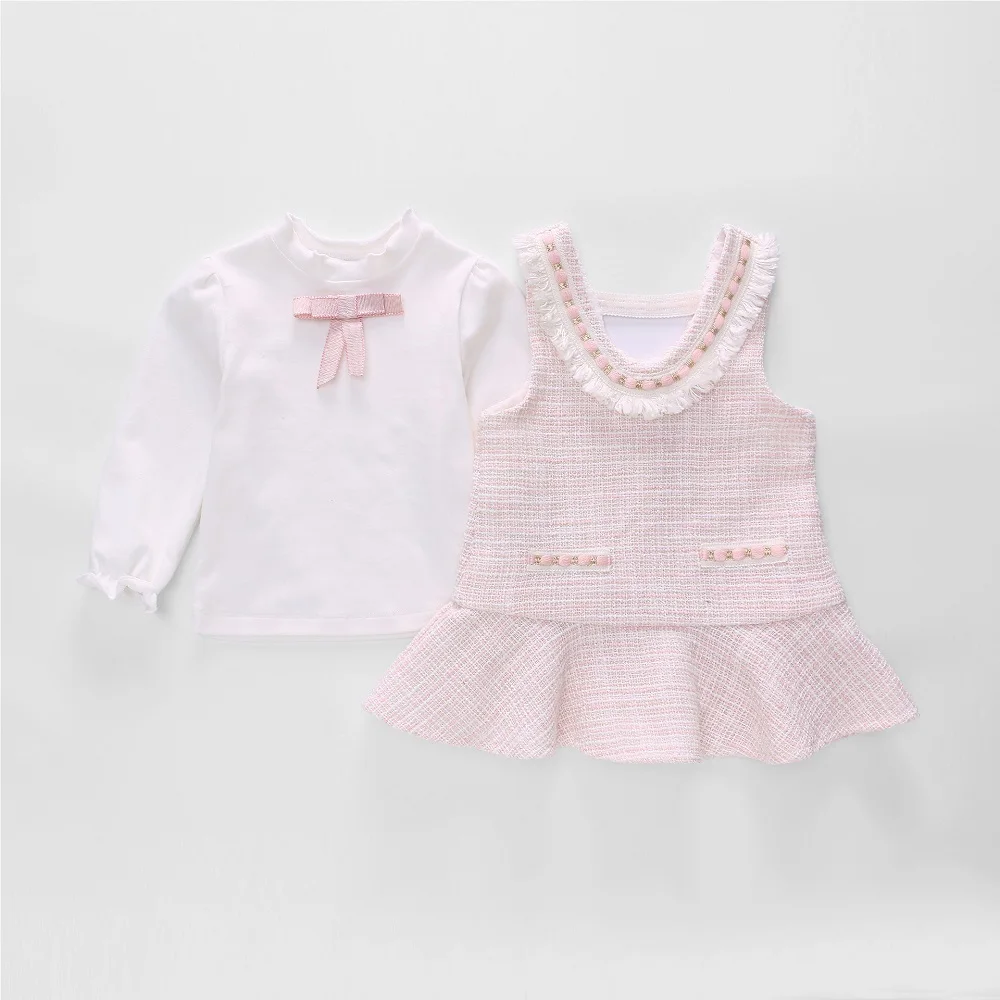 Vlinder Baby Girls Dress Baby Clothes Spring Autumn Princess Style Cute Dress 2pcs set Birthday Long Sleeves Girl Dresses 9M-4T